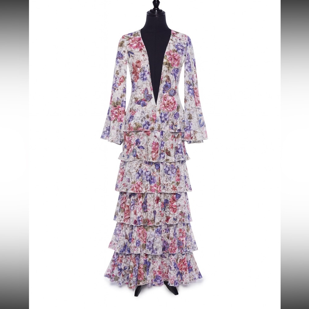 Floral Ruffle Maxi Dress